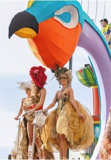Mazatlán Carnival participants celebrating